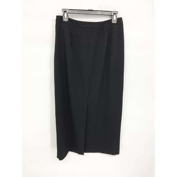 Talbots Modest Black A-line Skirt with Back Slit Stretchable Waist Size 8 - Picture 3 of 8